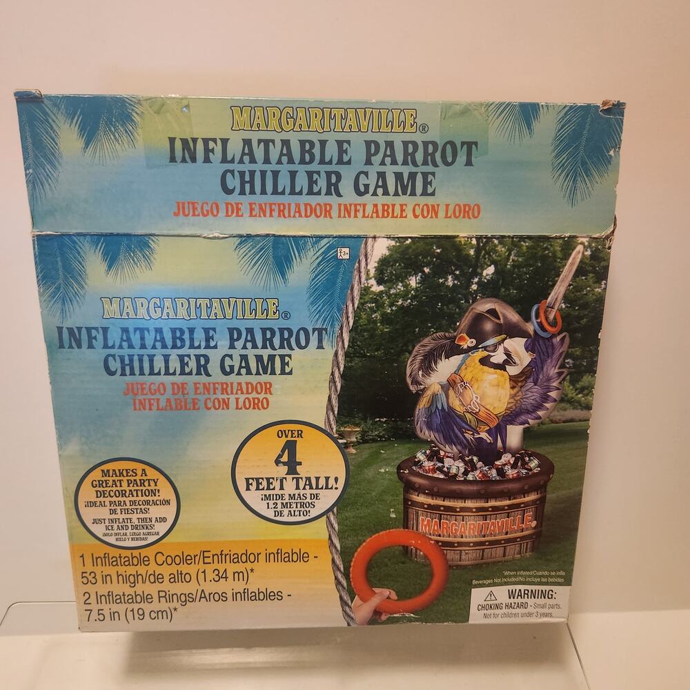 NIB Inflatable 4ft tall Margaritaville Parrot Chiller Game